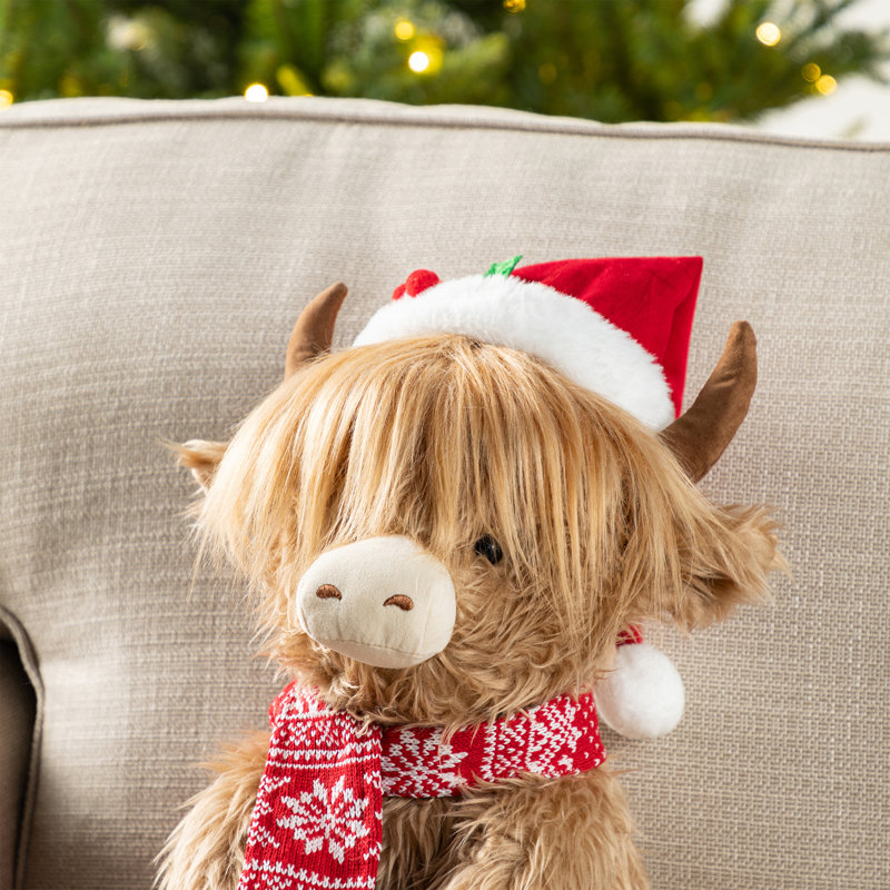 Tissu de Noël 15,25 po L Highland Cow