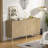 Herringbone Pattern 4-Door Cabinet