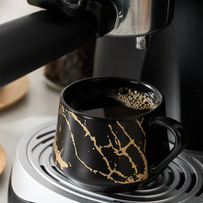 Ceramic / Porcelain Coffee Cup, Black