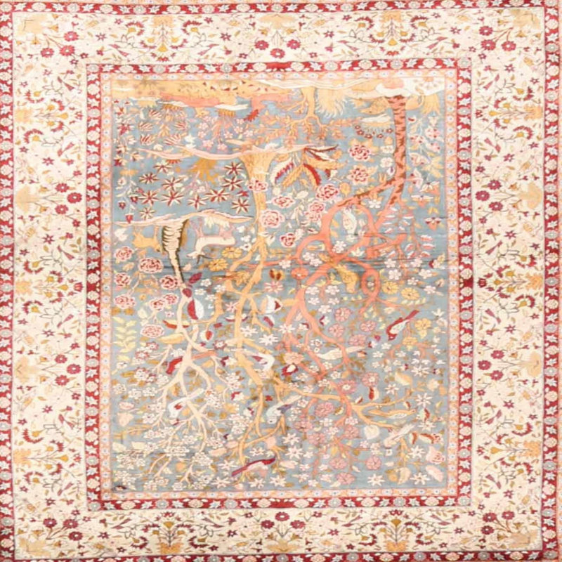 Oriental Indoor Rug, Square 4'