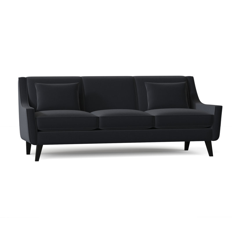 Gros Upholstered 85'' Sofa, Gypsy Navy Performance Microfiber