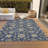 Machine Washable Indoor/Outdoor Cicel ACN1149 Navy Rug-100248962
