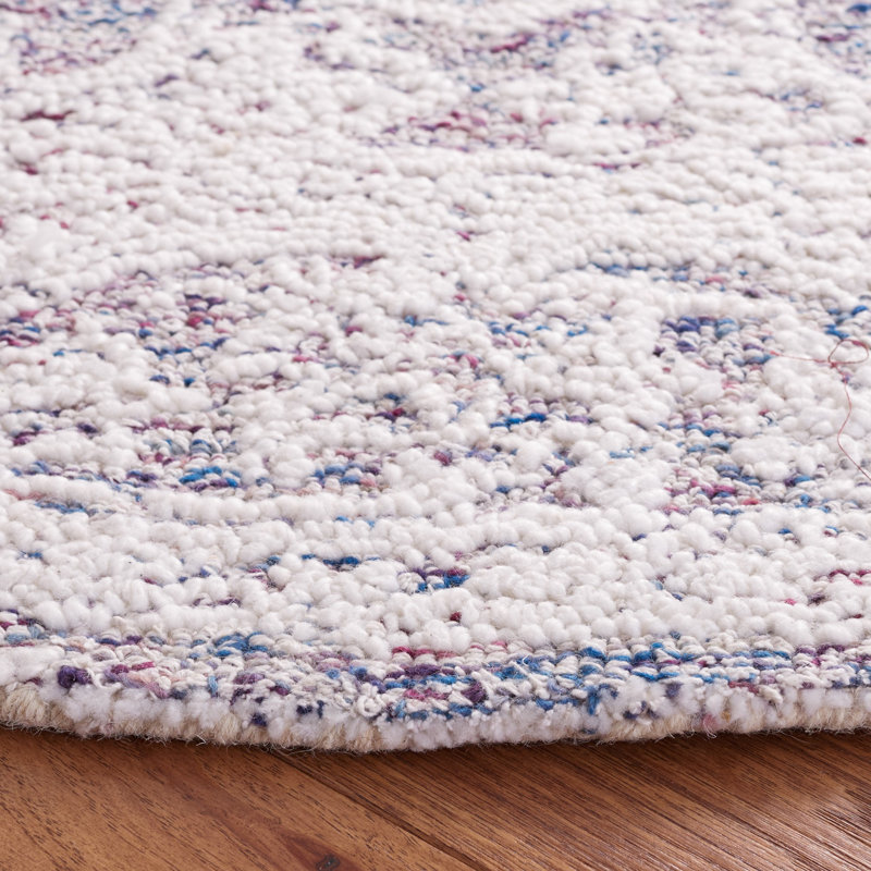 Metro Hand Tufted Performance Floral Rug, Round 6'