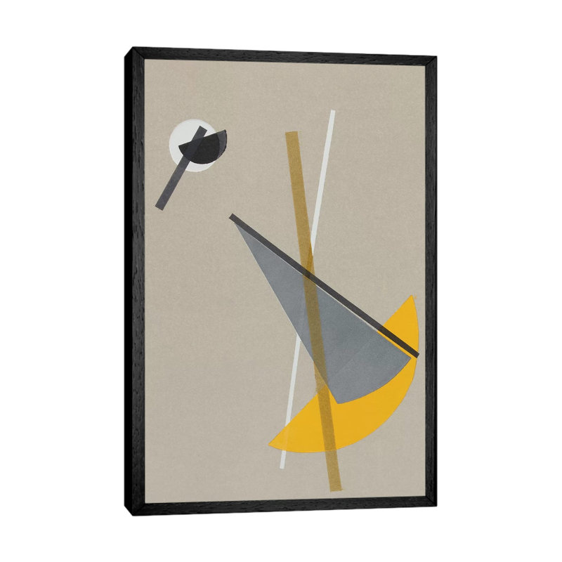 Homage to Bauhaus VI 1 Piece Wall Art on Canvas, 66.04 cm H x 45.72 cm W, Black Framed