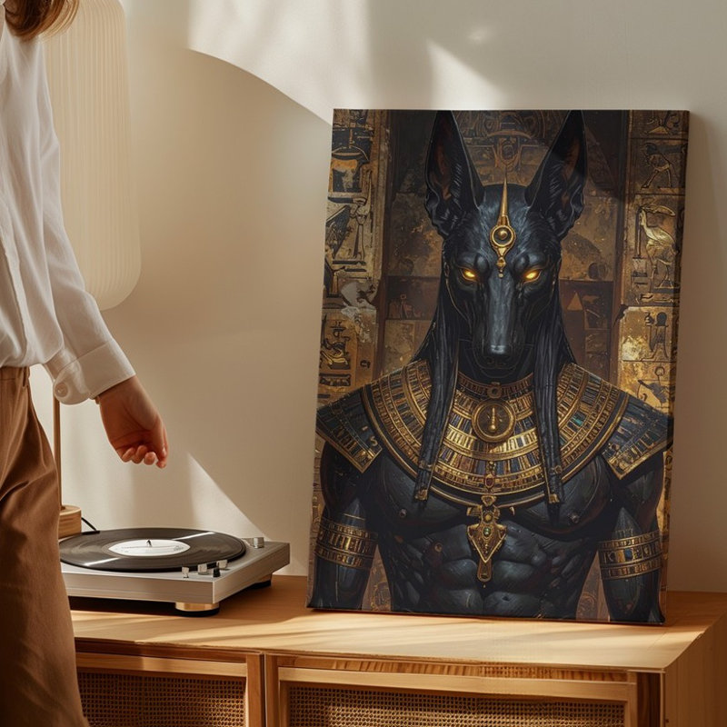 Art mural, voici la description du produit et optimisation du Seo pour votre toile d'art Anubis, H 16 po x l 20 po