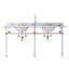 Empire Stone Oval Console Bathroom Sink with Faucet and Overflow-319595685
