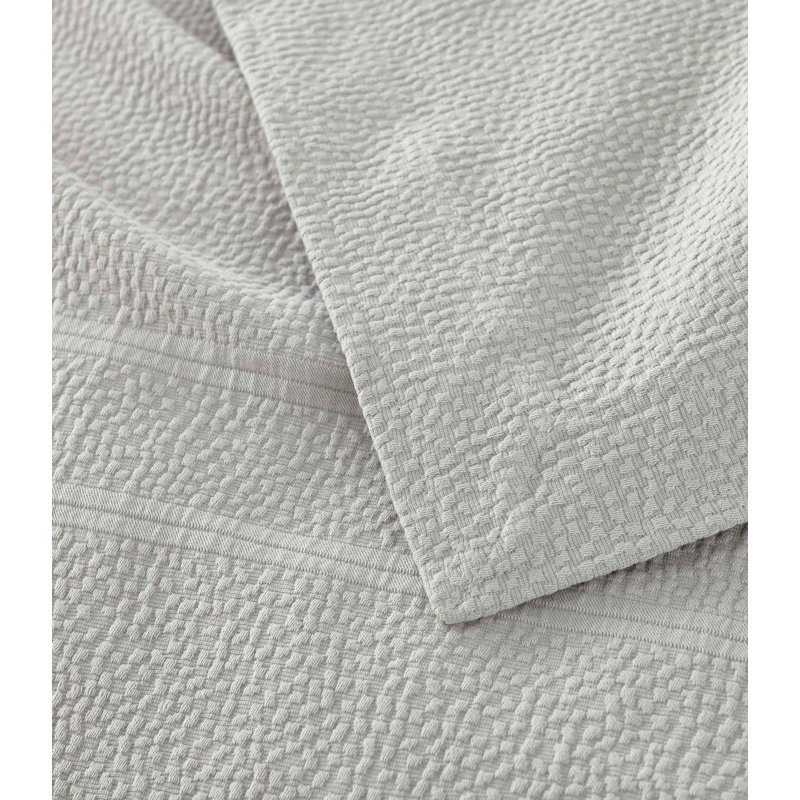 Montauk 100% Cotton Coverlet, California King Coverlet, Gray