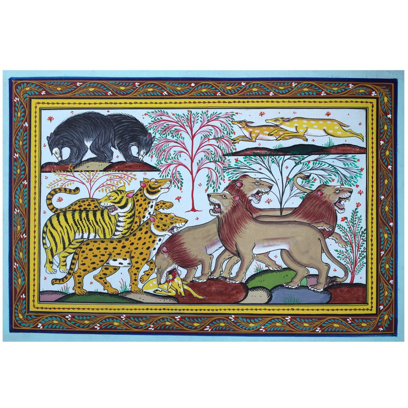 Animaux à l'état sauvage | Paata, peinture de l'Orissa