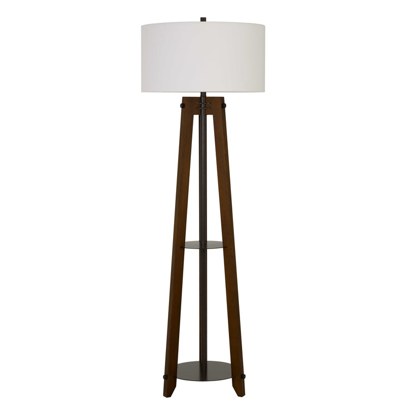 Ozzie 65'' Walnut Tripod Floor Lamp