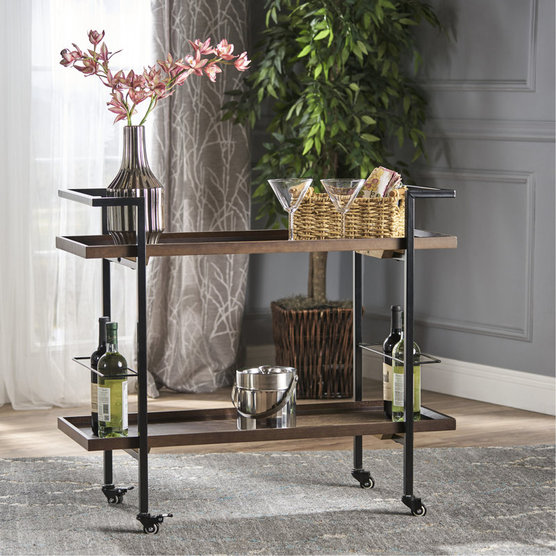 Chariot-bar Modern, Noyer