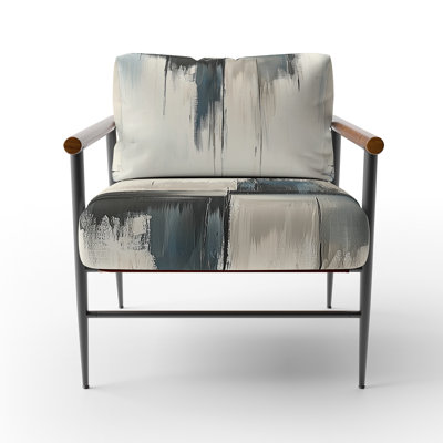 Abstract Minimalism Accent Chair - Spiritual cross Geometry Flow Arm Chair