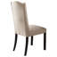 Chaises d'appoint rustiques à dossier en lin beige (2 2 pour chambre confortable)