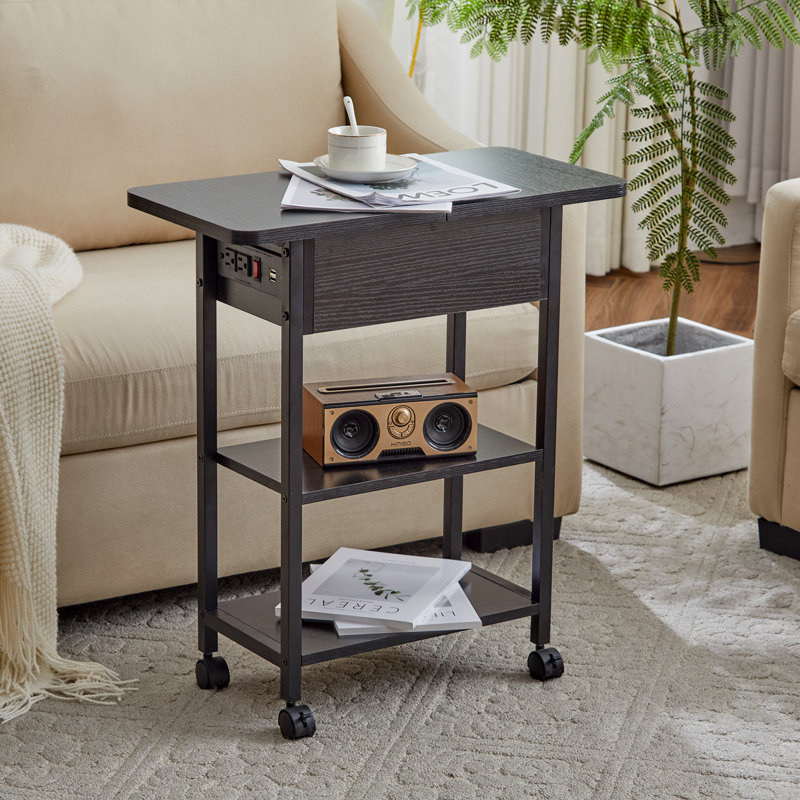 Table d'appoint rectangulaire avec station de charge