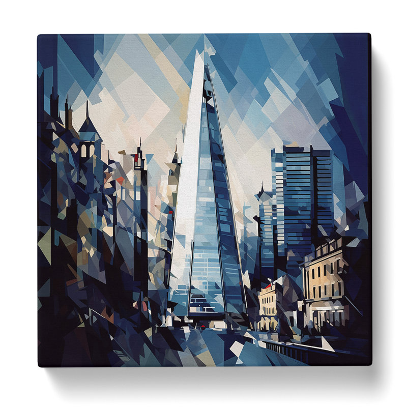 The Shard Cubism - Wrapped Canvas, 35cm H x 35cm W x 3cm D