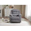 Fauteuil inclinable manuel avec mélange de polyester de 37 po de large avec fonction chauffante et massage gris-1773163873