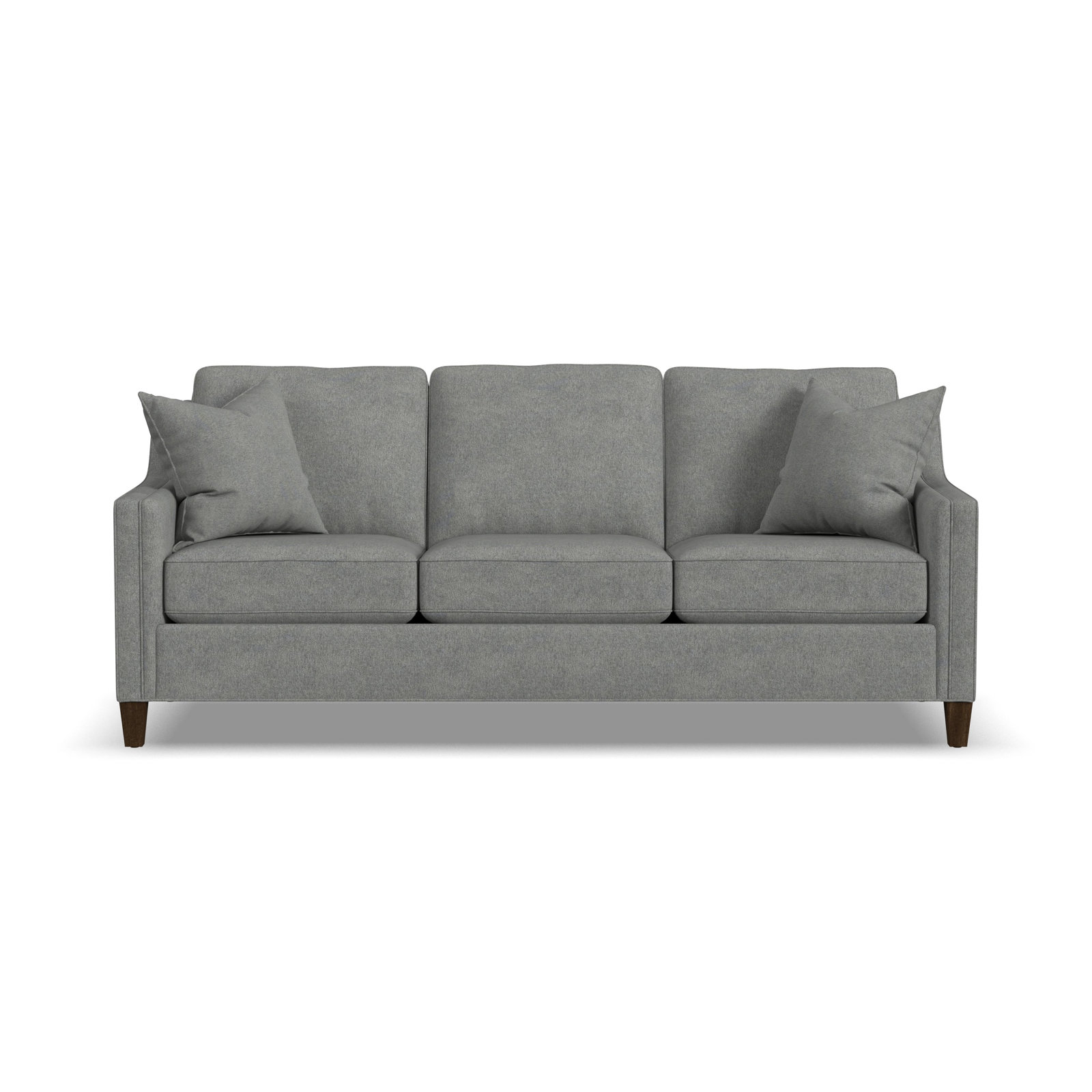 Finnegan 88" Sofa, Pebble Silver Polyester Blend