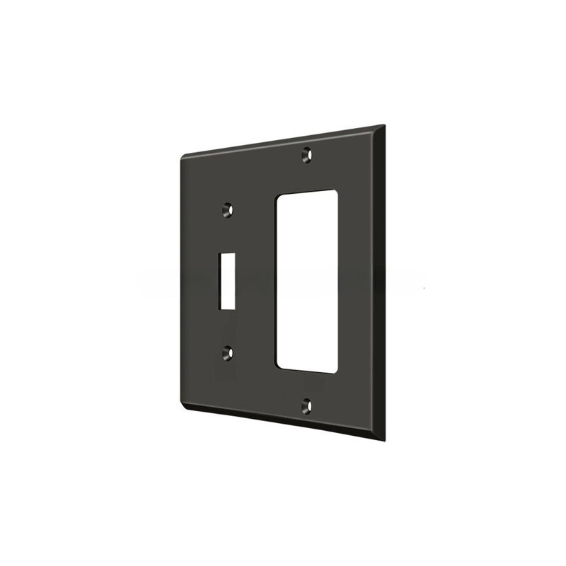 Deltana SWP4743U19 Switch Plate, Single Switch/Single Rocker in Paint Black, Bronze