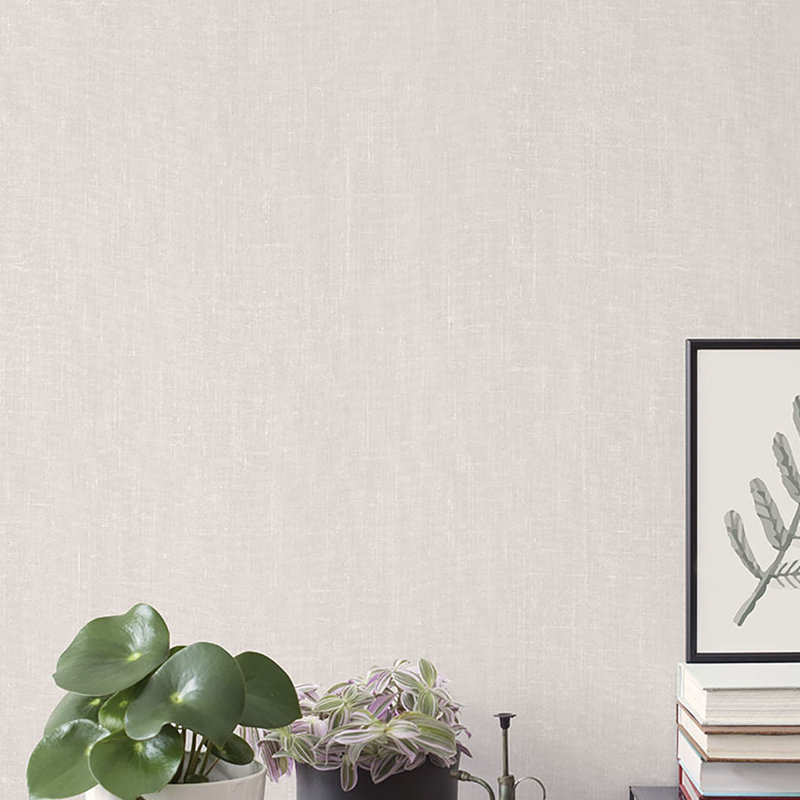 Geometrix 10m x 52.8cm Satin Wallpaper Roll, Beige