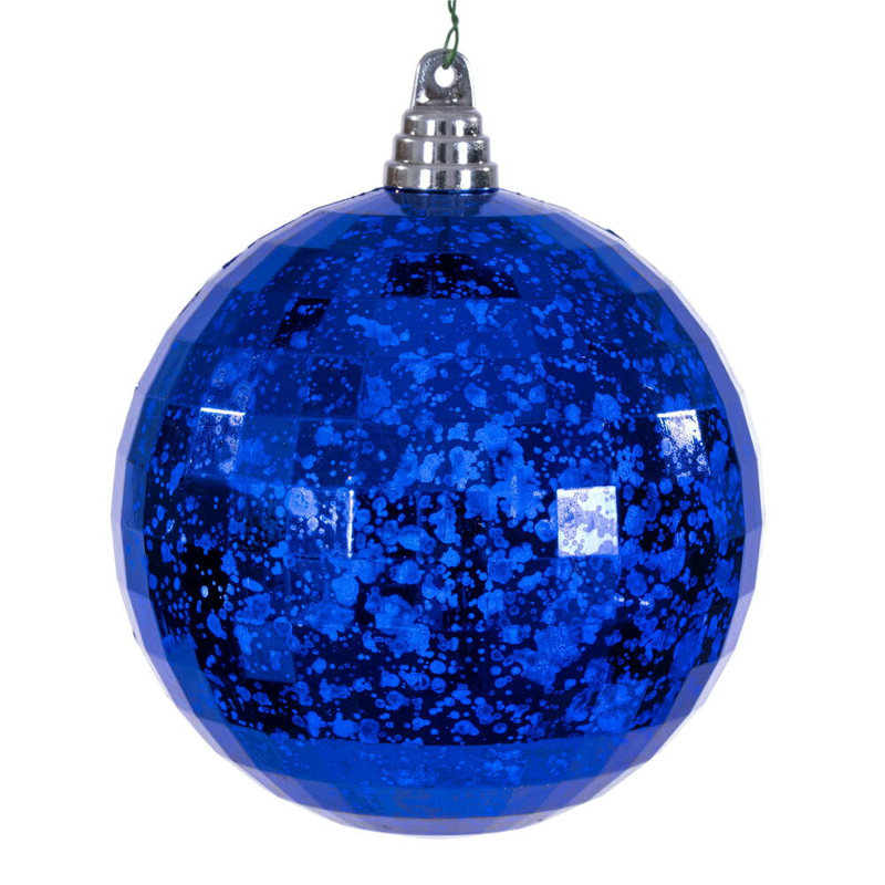 Vickerman 6" Mirror Mercury Ornament. It includes 2 pieces per bag., Blue