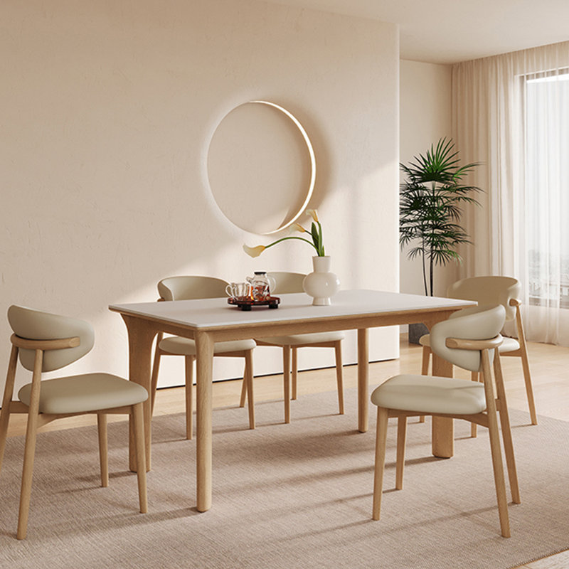 Table de salle à manger moderne en bois massif, peu encombrante, H 29,52 po x L 78,74 po x l 31,49 po
