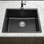 Évier de cuisine en granite noir, lavabo à comptoir de bar encastré pour cuisine