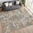 Machine Washable Indoor/Outdoor Adalaide ACN2334 Floral Rug-843496228