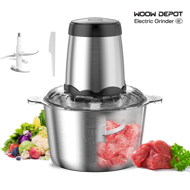 ANMINY 3L Electric Food Chopper Stainless Steel Processor Meat Grinder Mixer   Reviews Wayfair Canada