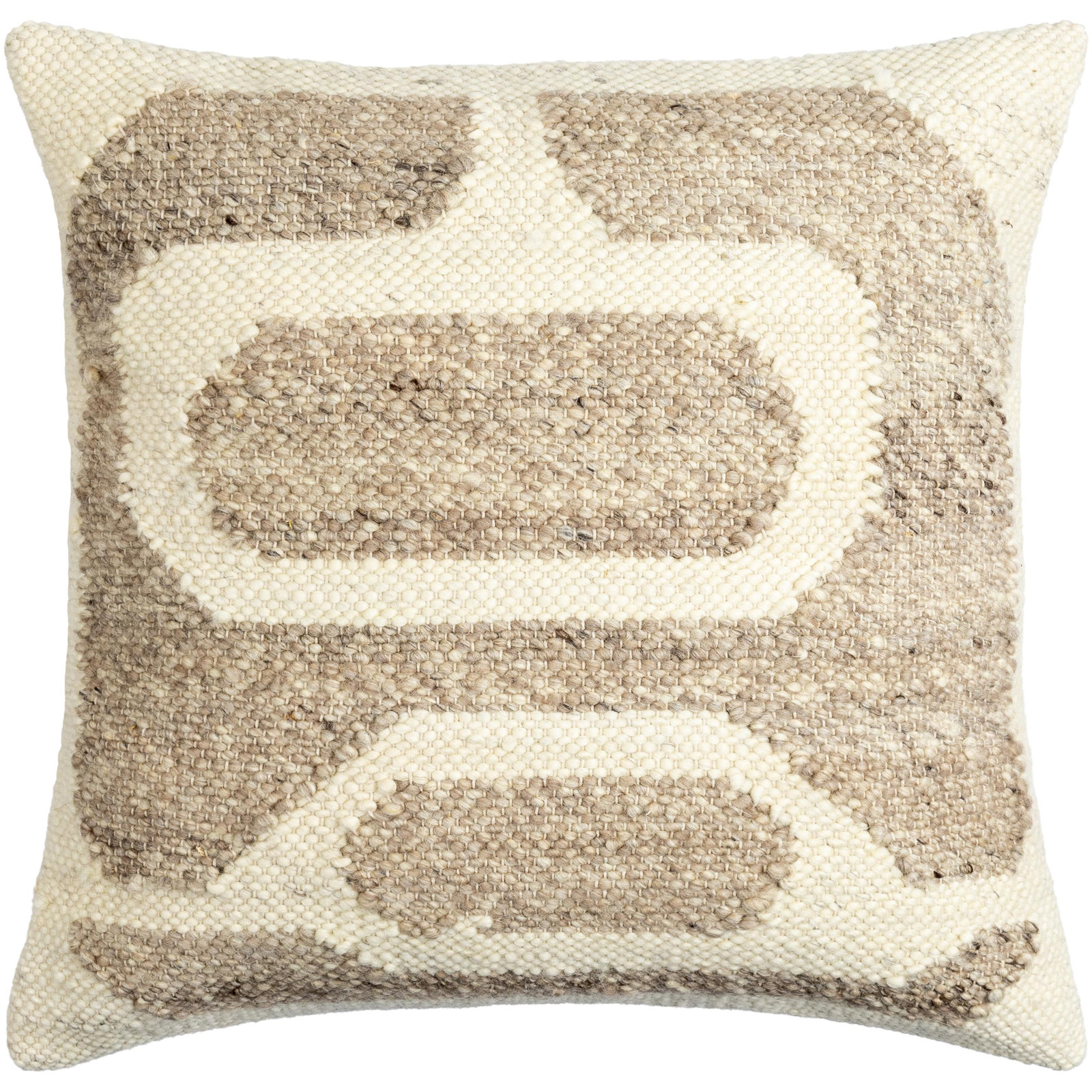 Dia Wool Pillow Cover, 22" x 22", Polyester/Polyfill