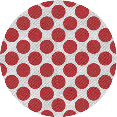 Tapis rouge/blanc à motifs Cummington