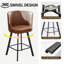 Tabouret de bar pivotant en cuir avec dossier haut (ensemble de 3)-1062417566-1062960129-1062960133