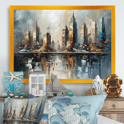 Abstract City Skyline2 - City Framed Prints