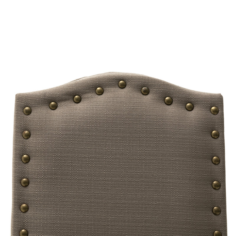 Chaise parsons en tissu brun clair