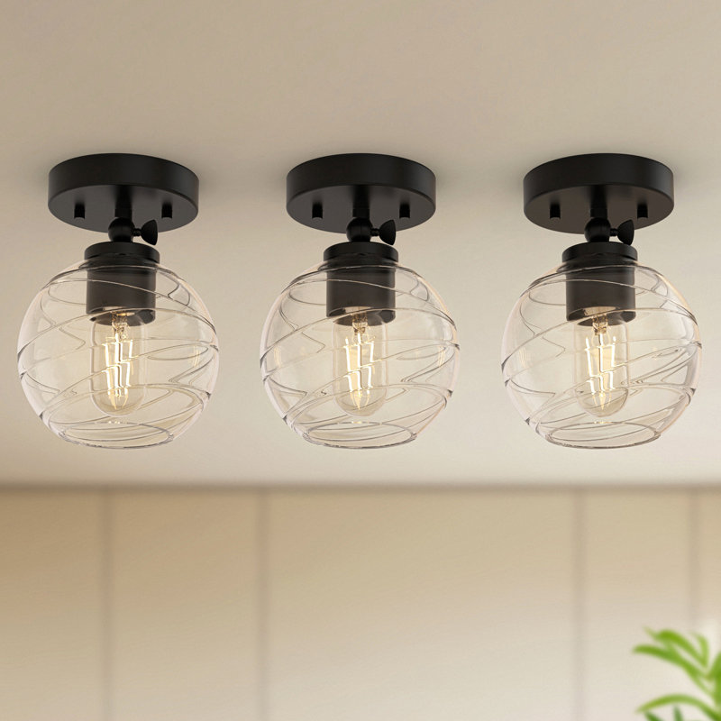 Tappen 1-Light Flush Mounted Wall Sconce Pendant Lighting(3-Pack)