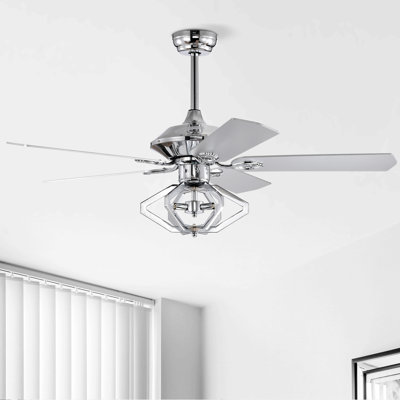 52" Dual Wood 5-Blade  Ceiling Fan With Remote Control