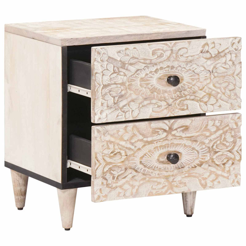 40cm W Solid Wood Bedside Table