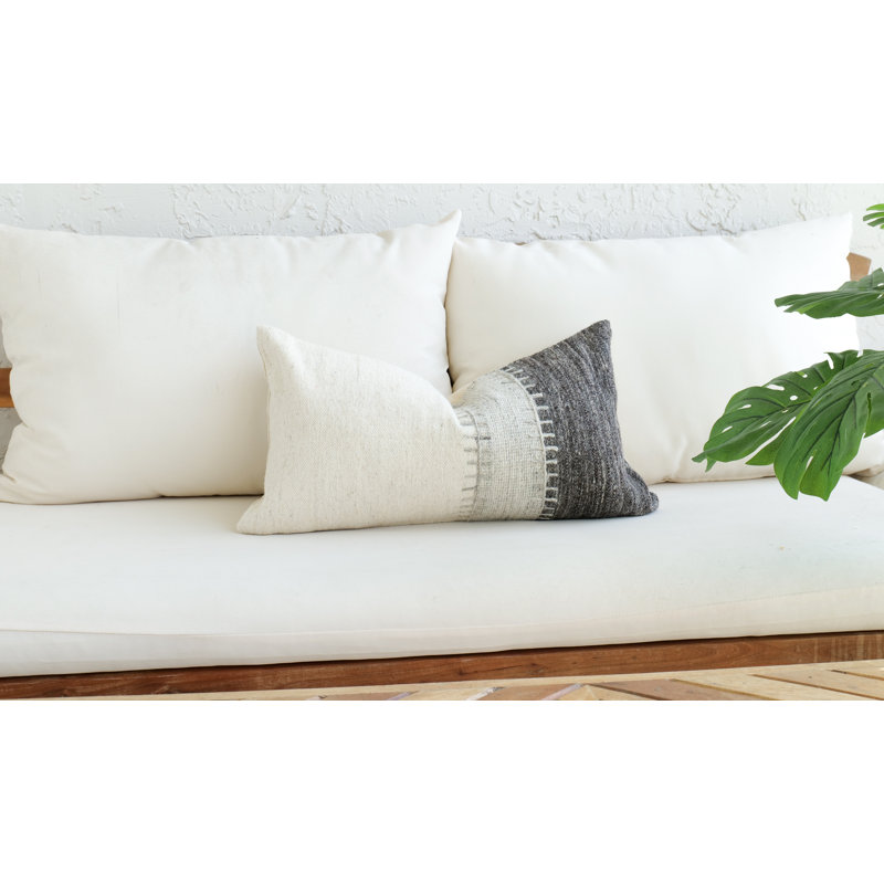 Gray and White Textured Lumbar