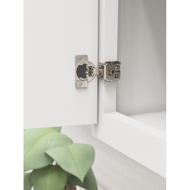 Nickel Soft Close 1-1/4 Inch Overlay Concealed Cabinet Hinge