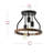 3-Light Modern Design Semi-Flush Mount Light Fixture