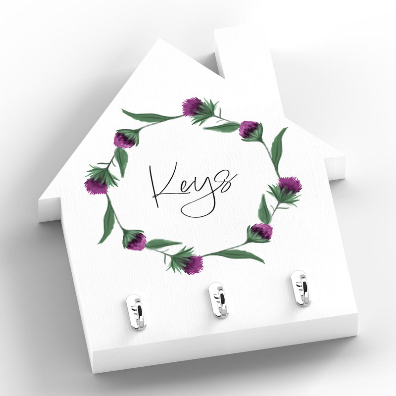 Kana Thistle Wall Key Organizer With Key Hooks