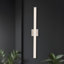 Luminaire mural / pour meuble-lavabo à DEL à intensité variable en nickel brossé 36 po Geri