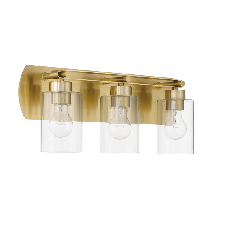 Éclairage pour meuble-lavabo 3 lumières Meerab, Laiton satiné