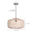 Luminaire suspendu en rotin pour îlot de cuisine Dome