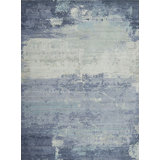 Whimsical R Hand Knotted Wool Abstract Area Rug