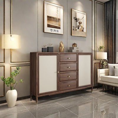 Spacious Walnut Sideboard with 4 Drawers