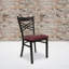Chaises de restaurant en métal Prompton Modern "X" par Flash Furniture-1917752268