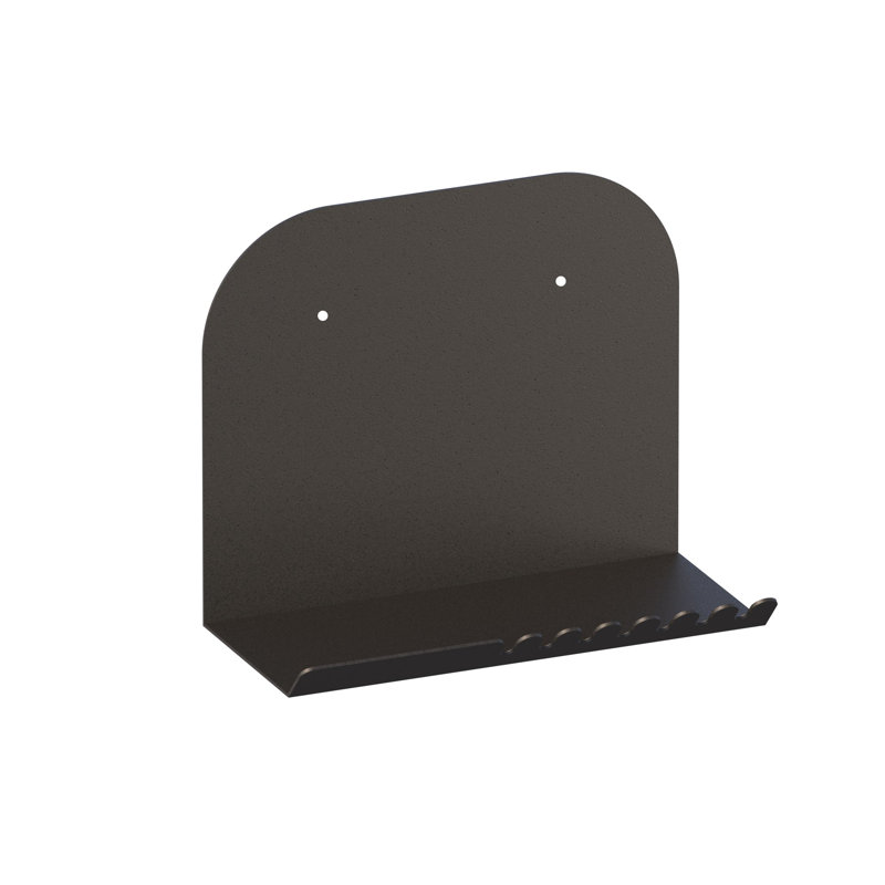 Locelso 100% METAL Floating Shelf, 23cm H x 28cm W x 12cm D, Black