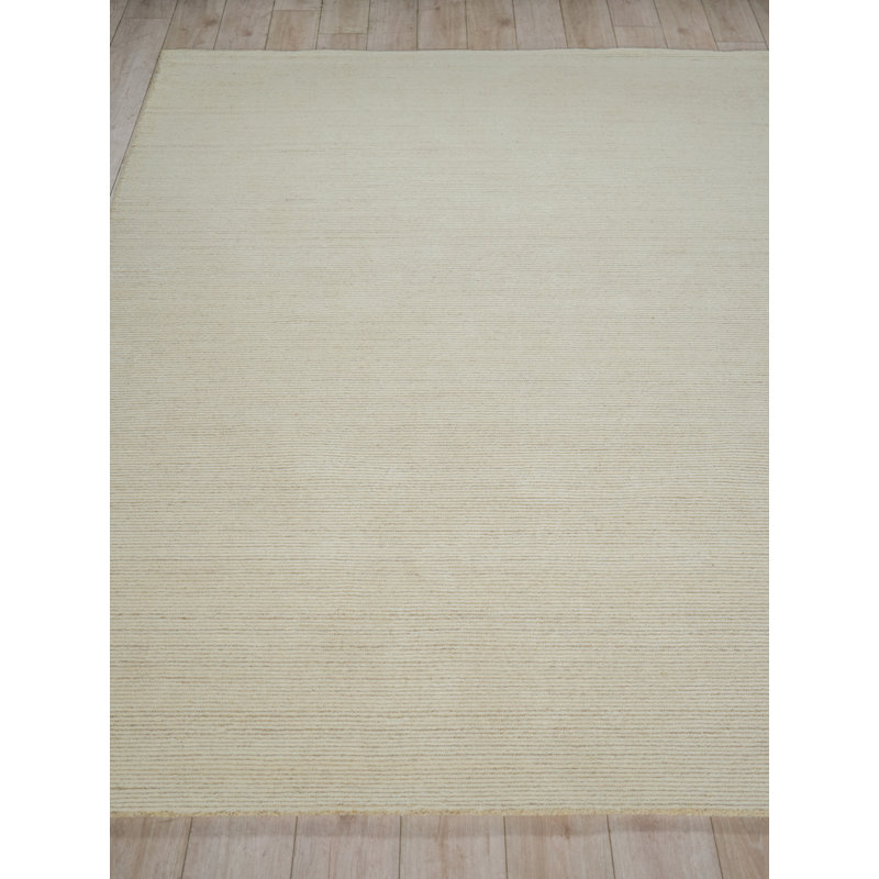 Benton Hand Tufted New Zealand Wool Natural Beige/Ivory Area Rug, 6'X9'