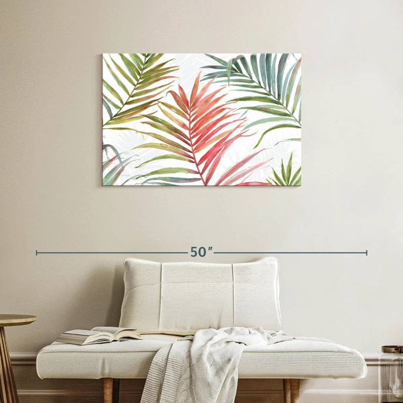 Rosé tropical IV, H 24 po x l 36 po