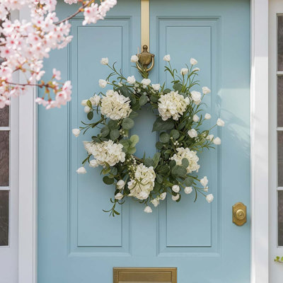 Couronne florale artificielle pour porte d'entrée