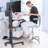 Yescom NexusX Core Rolling Mobile Computer PC Workstation Height Adjustable Laptop Cart Single Mount Black-54648858